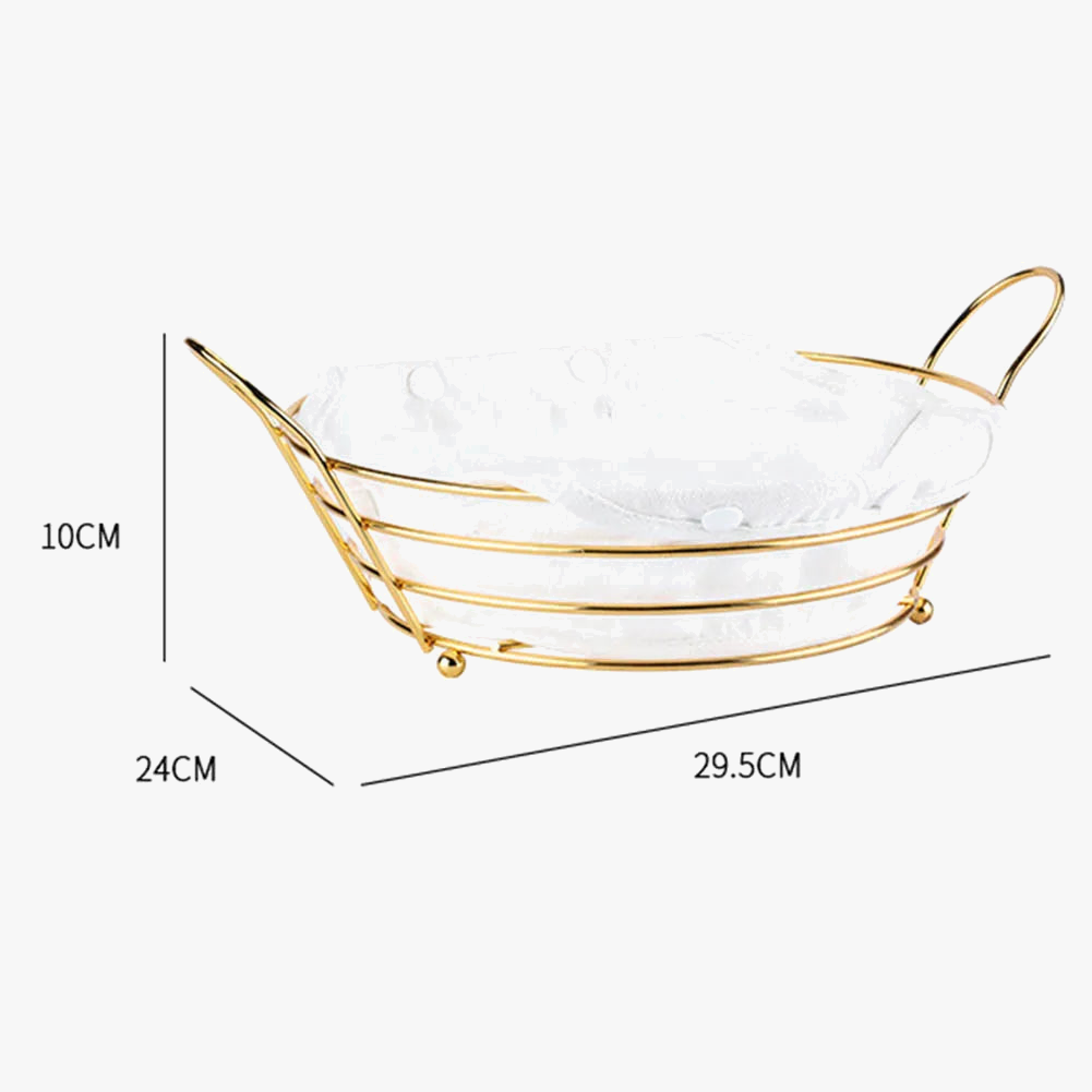 Metal storage basket for snacks and fruit - view 2