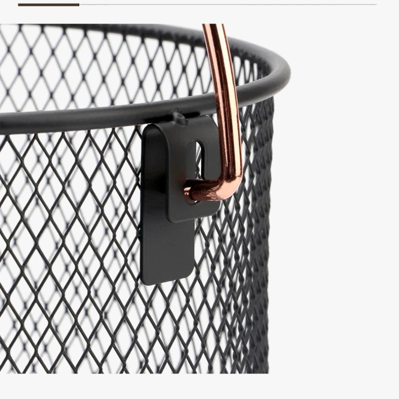 Metal storage basket for artisanal organization and various items - view 3