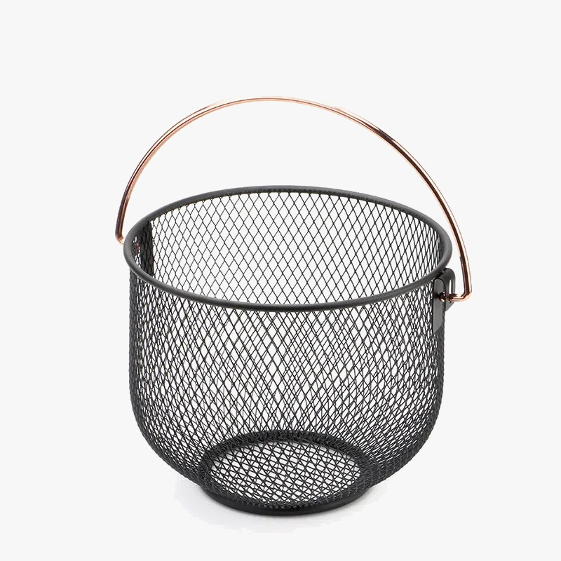 Metal storage basket for artisanal organization and various items - view 4