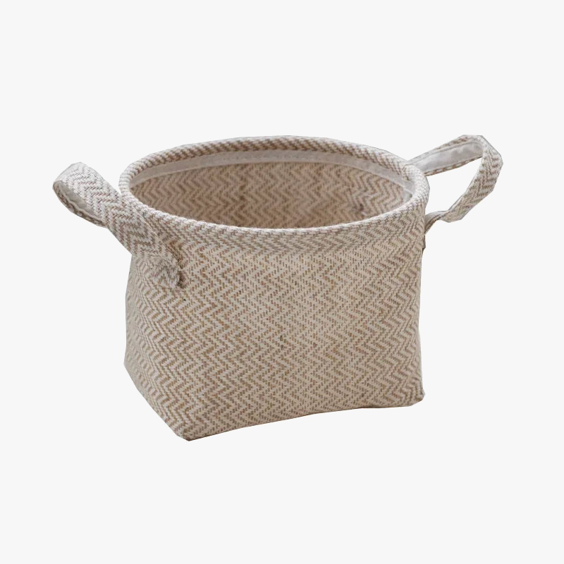 Multifunctional woven jute cloth storage basket - view 7