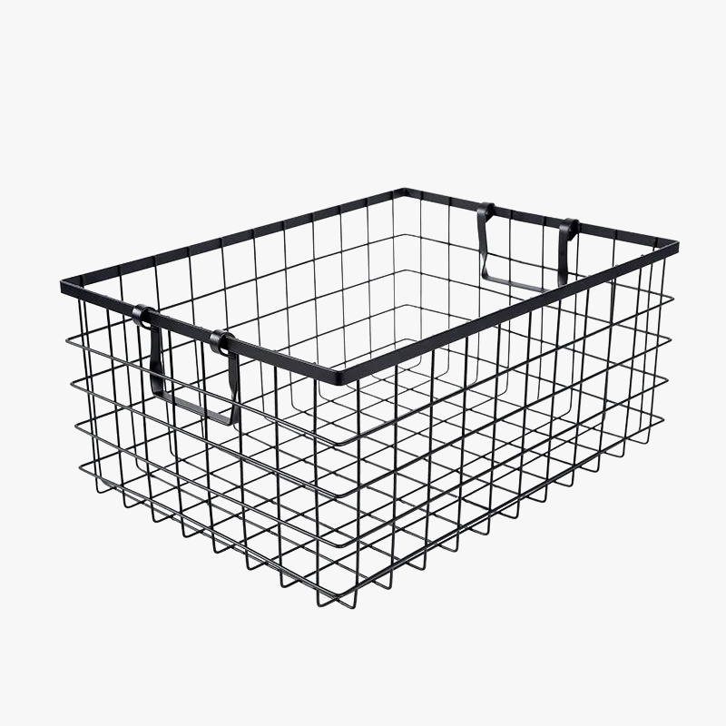 Multifunctional black iron storage box for office - view 6