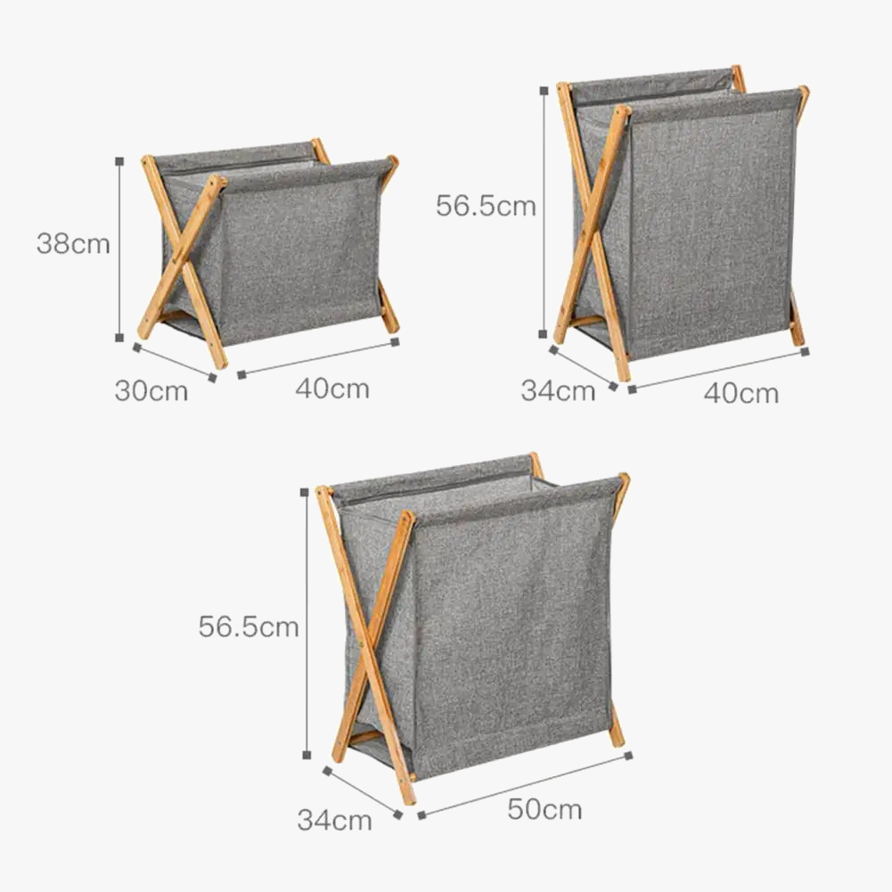 Large capacity foldable storage basket for linen and accessories - view 6