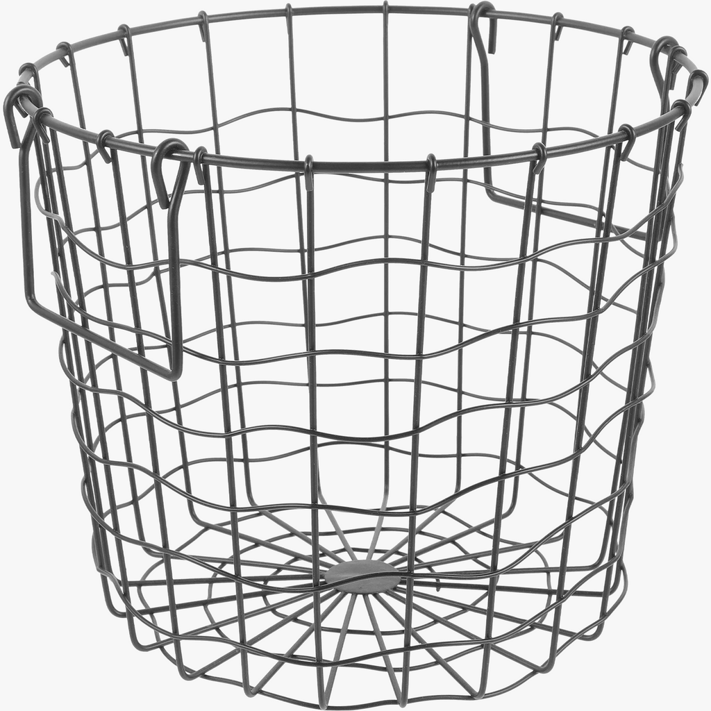 Round iron storage basket for firewood - view 2