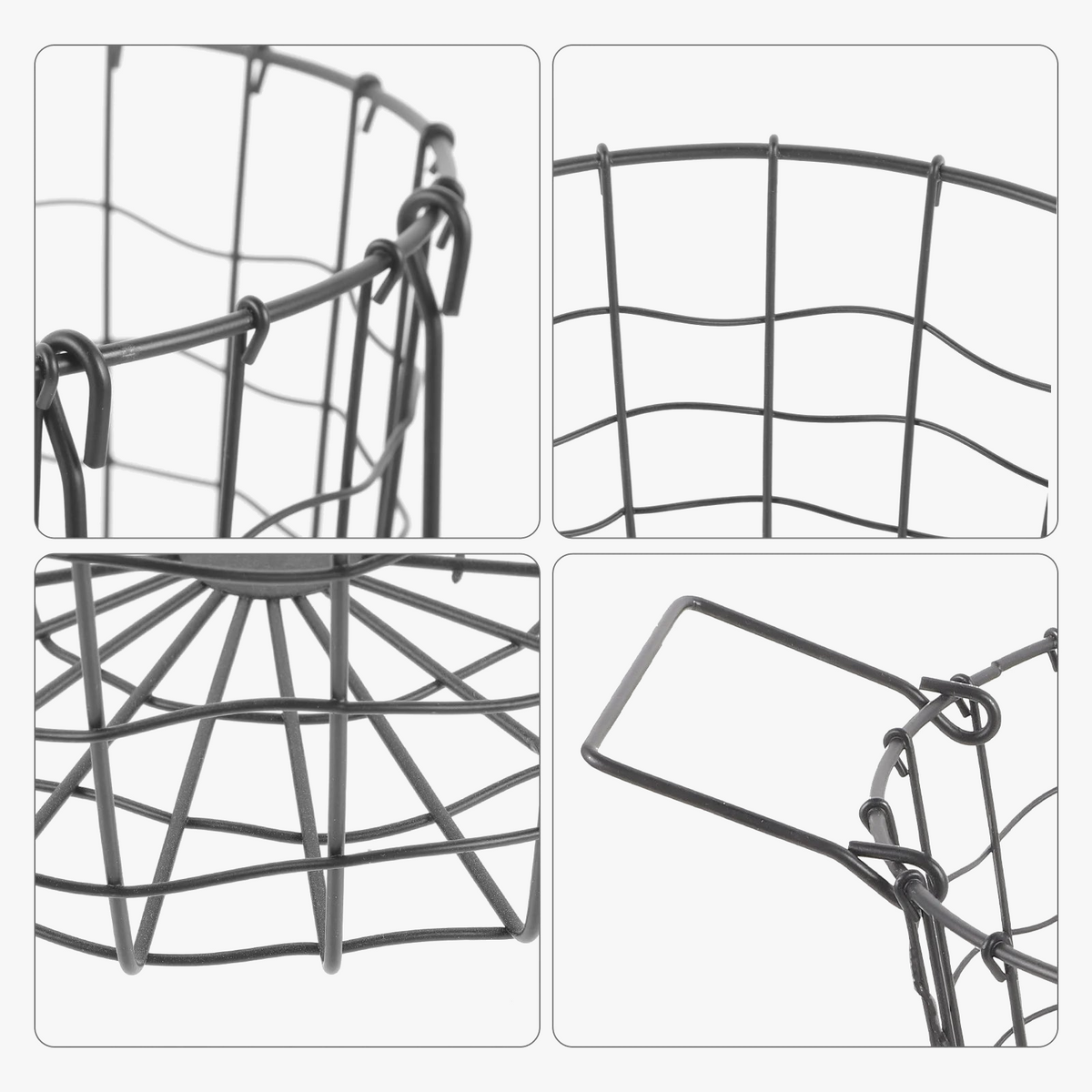 Round iron storage basket for firewood - view 4