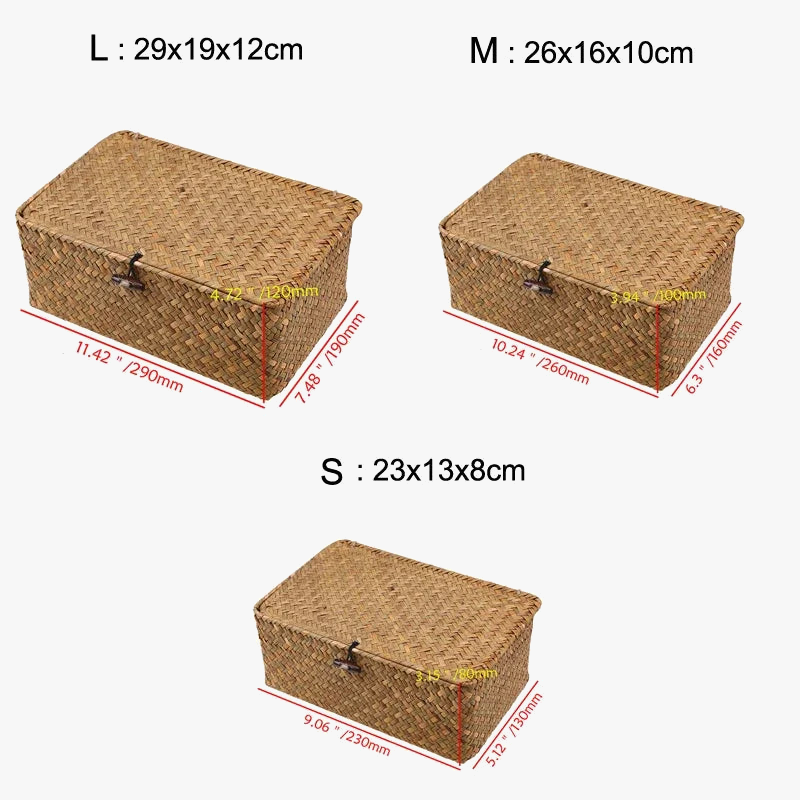 Woven sea-sink storage basket with lid - view 9