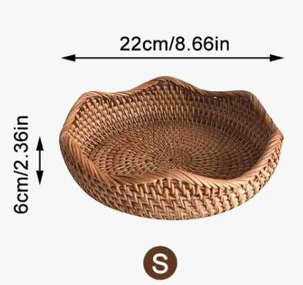 Woven storage basket in rattan for kitchen and picnic - view 9