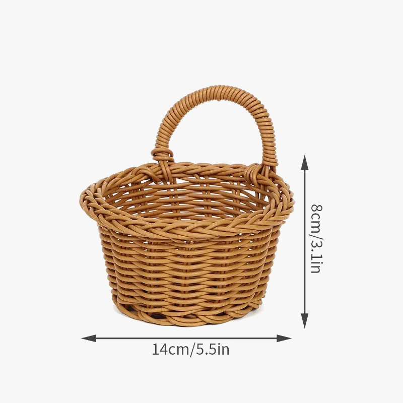 Woven storage basket for portable wall hanging - view 7