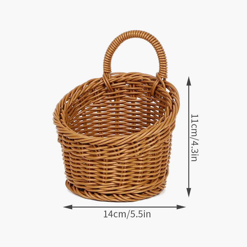 Woven storage basket for portable wall hanging - view 8