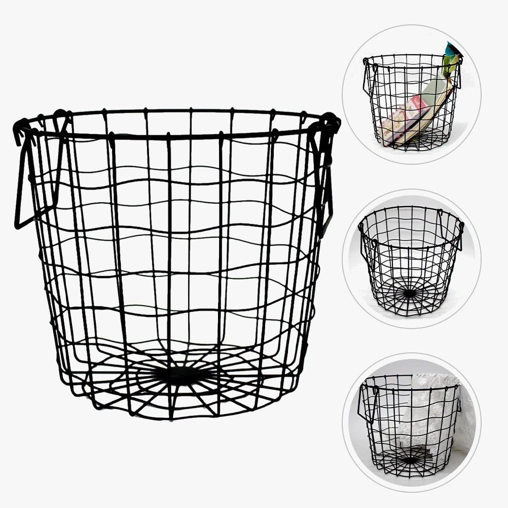 Woven iron mesh basket for modern storage - view 2