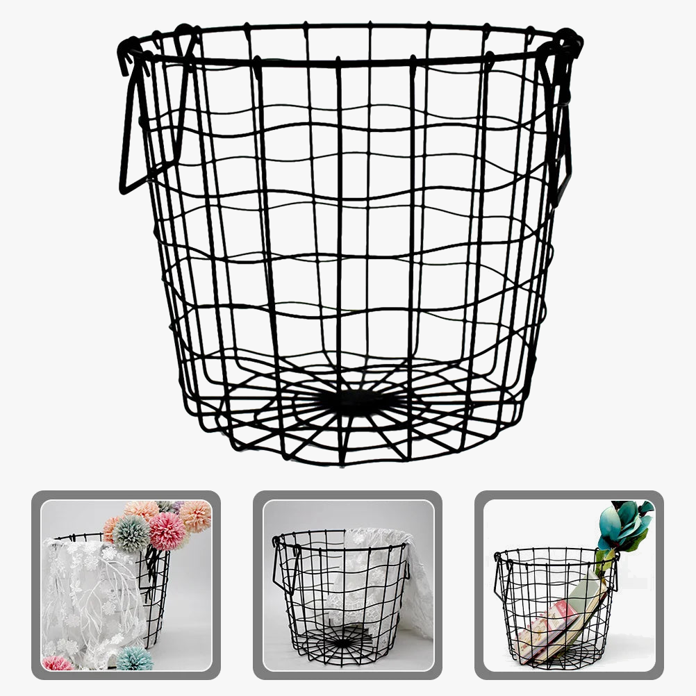 Woven iron mesh basket for modern storage - view 3