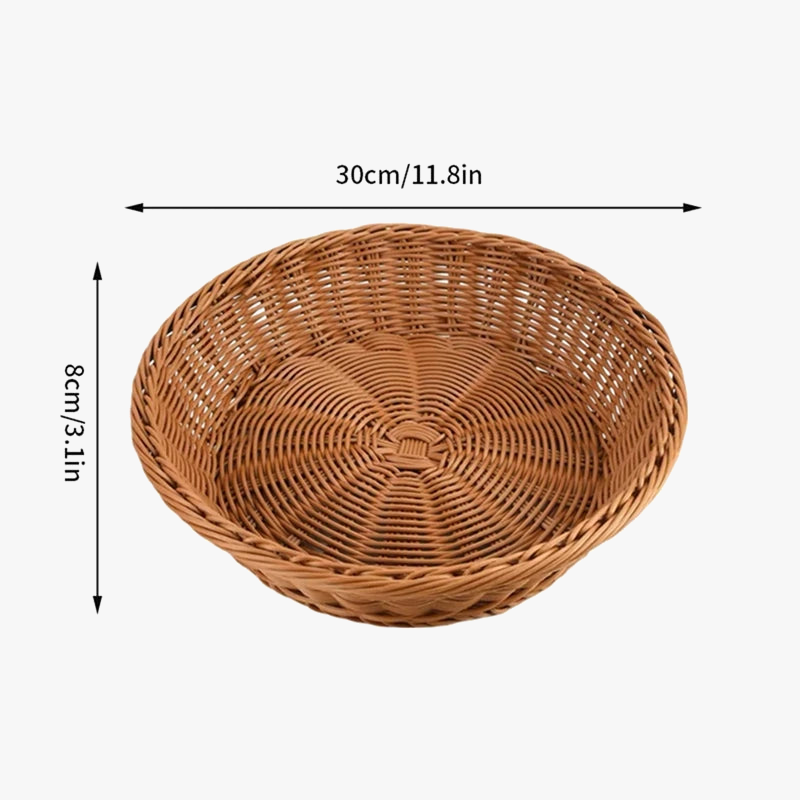 Wicker basket wall storage organizer woven for vegetables - view 7
