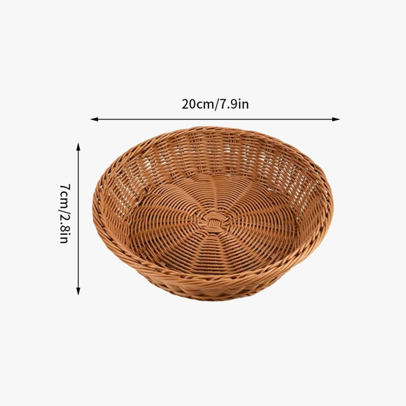 Wicker basket wall storage organizer woven for vegetables - view 9