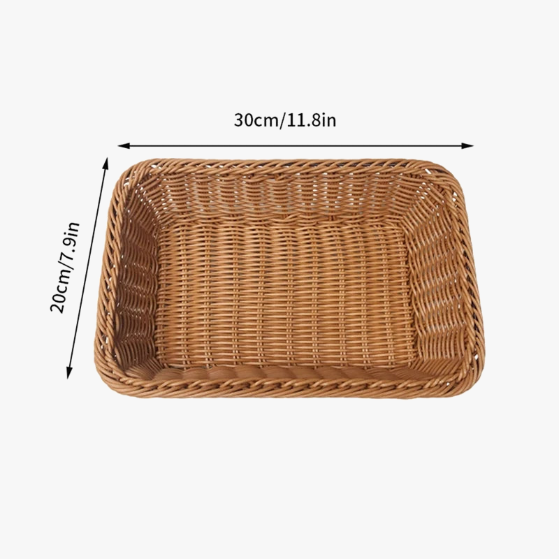 Wicker basket wall storage organizer woven for vegetables - view 10