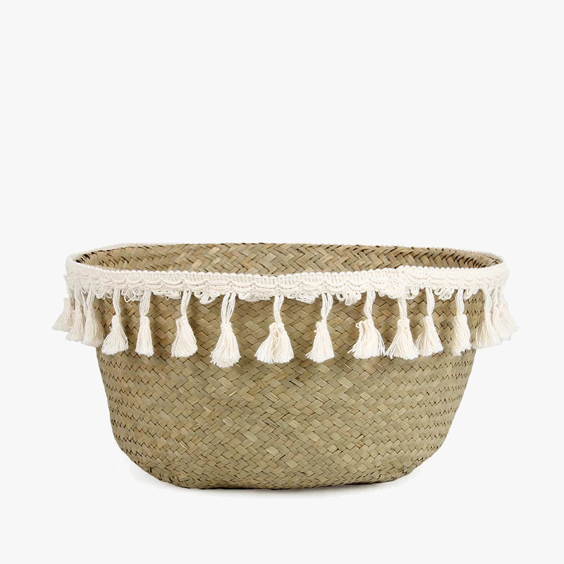 Hand woven wicker basket for storage plants boho decor - view 4