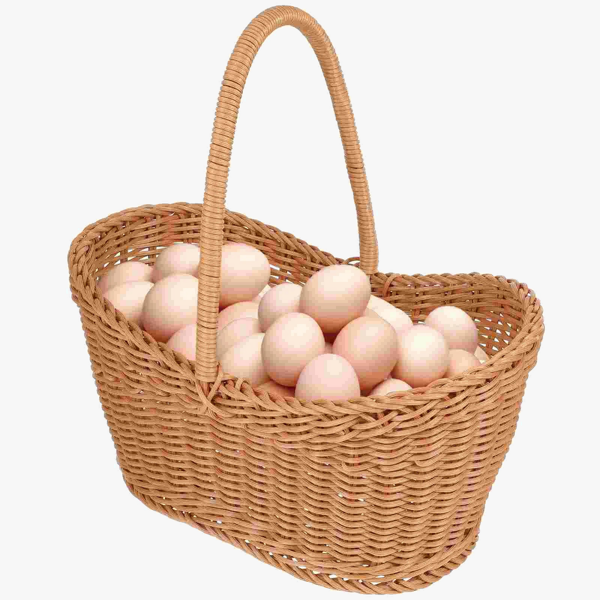 Rattan basket for picnic with practical handle - view 5