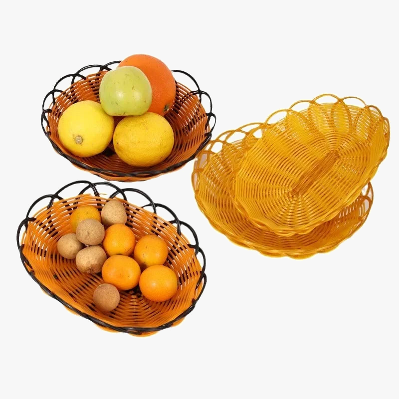 Woven rattan basket for fruit and food at home - view 4