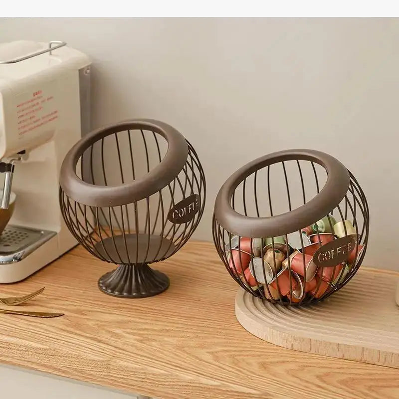 Elegant metal fruit basket for storage and decoration - view 3