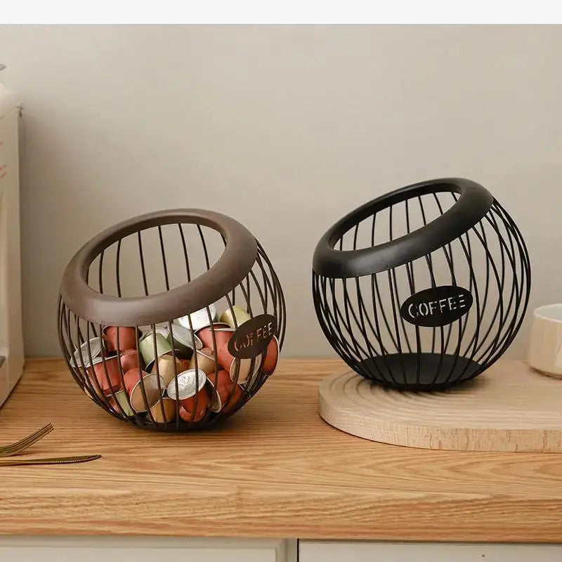 Elegant metal fruit basket for storage and decoration - view 5