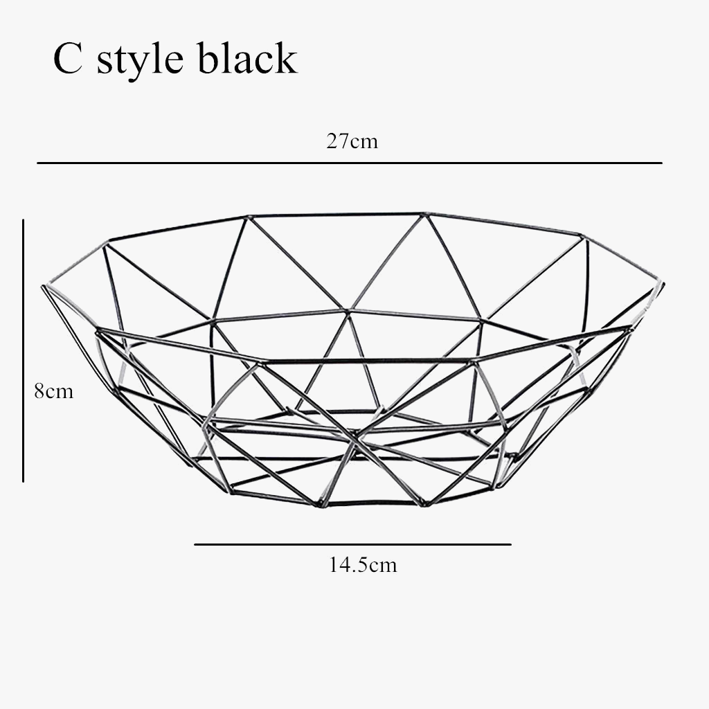Metal fruit basket for Nordic storage and organization - view 10