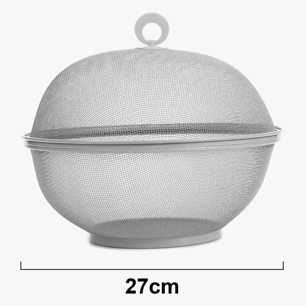 Mesh fruit basket with anti fly cover in stainless steel - view 6