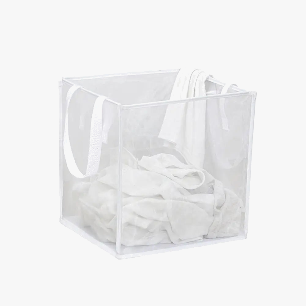 Large capacity foldable linen basket with handles - view 4