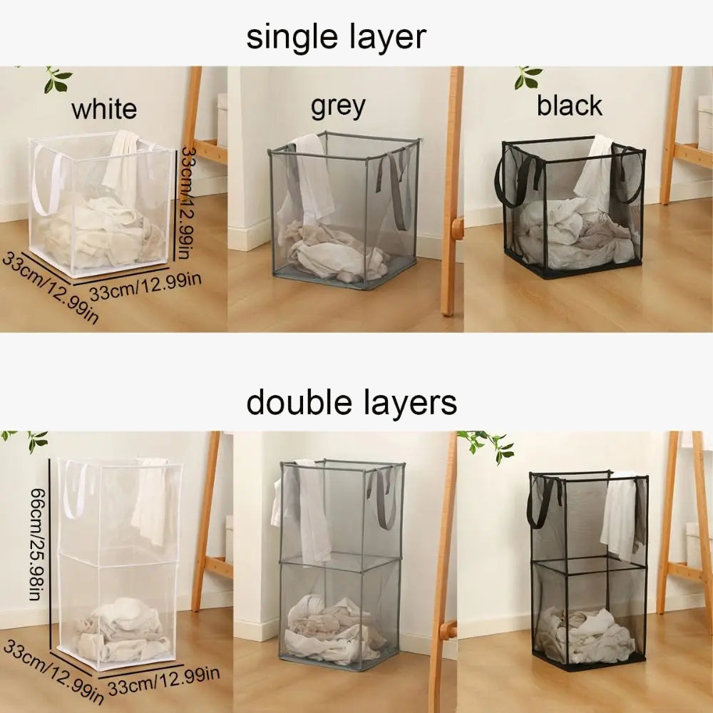 Large capacity foldable linen basket with handles - view 5