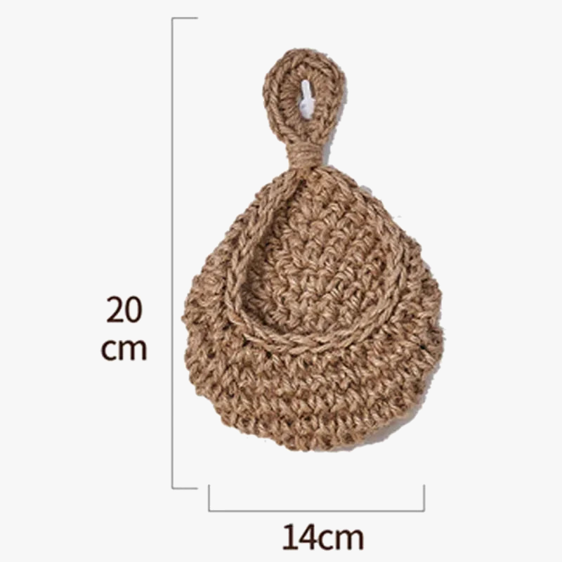 Hand woven wall basket for decorative fruits and vegetables - view 9