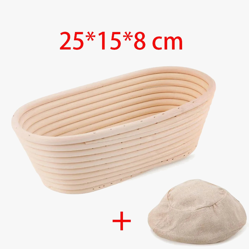Natural handmade rattan bread basket for fermentation of yeast dough - view 5