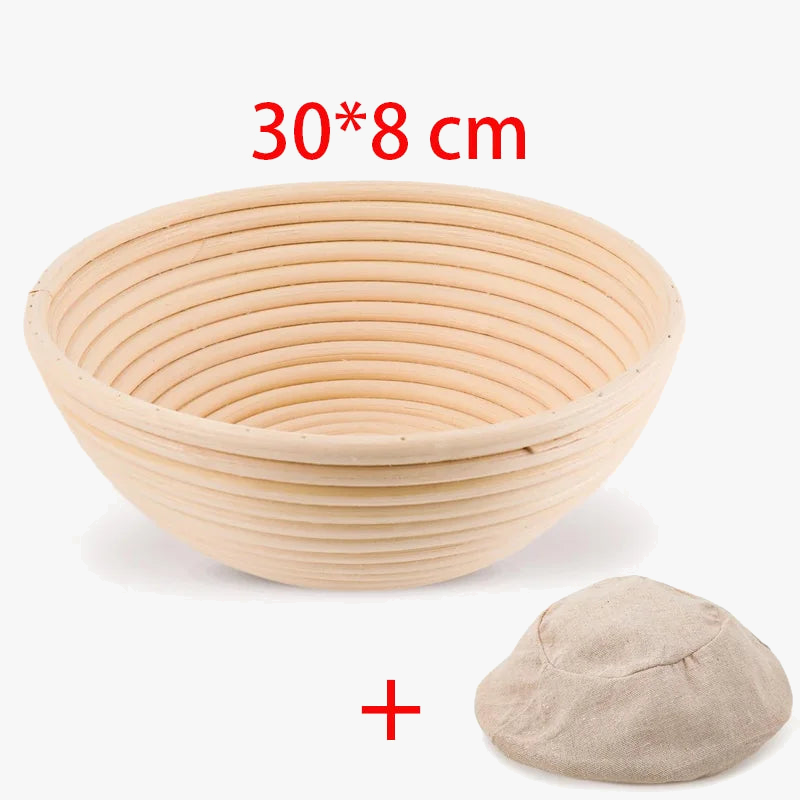 Natural handmade rattan bread basket for fermentation of yeast dough - view 8