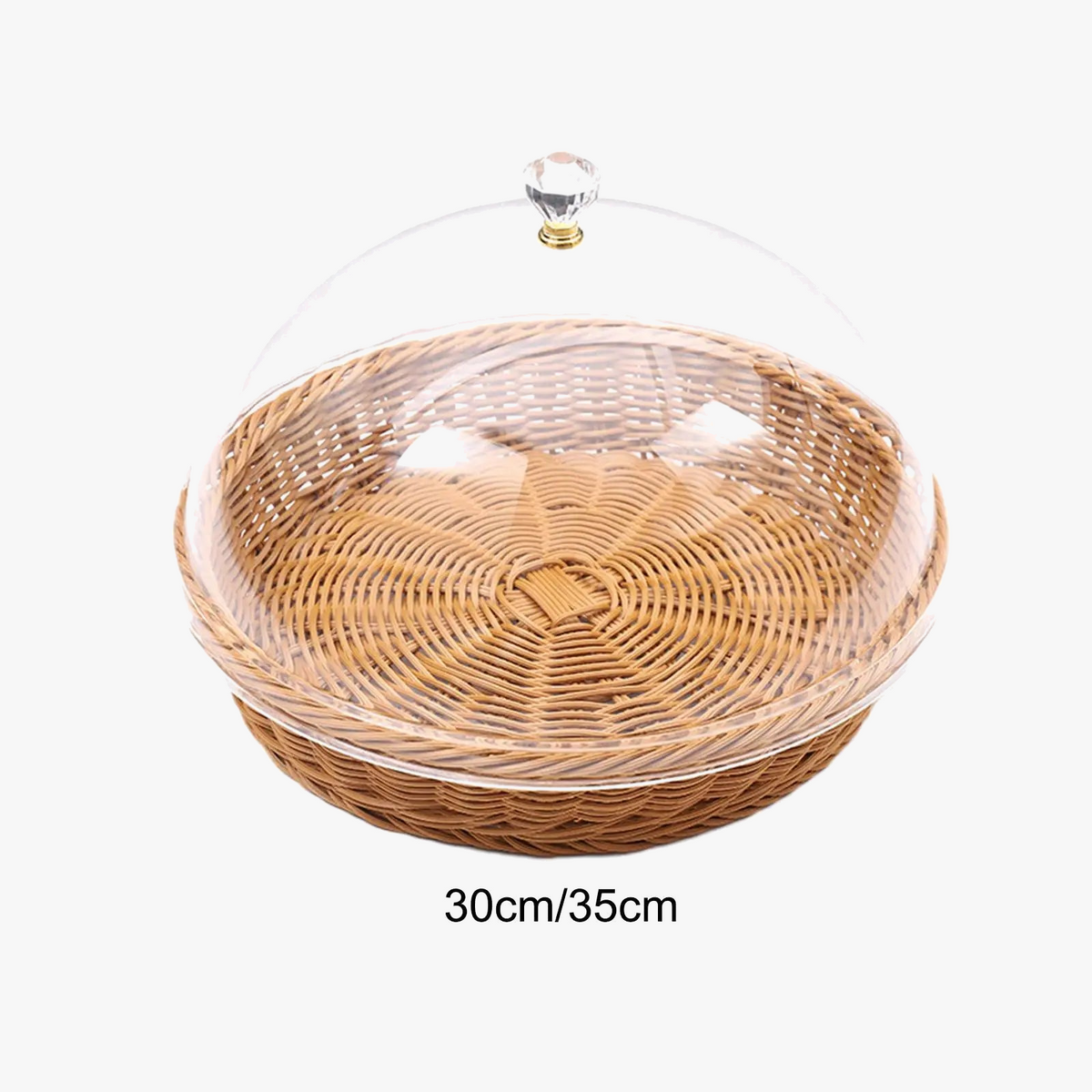 Woven bread basket with lid for service and fruit - view 7