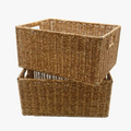 Rectangular rattan basket for various storage