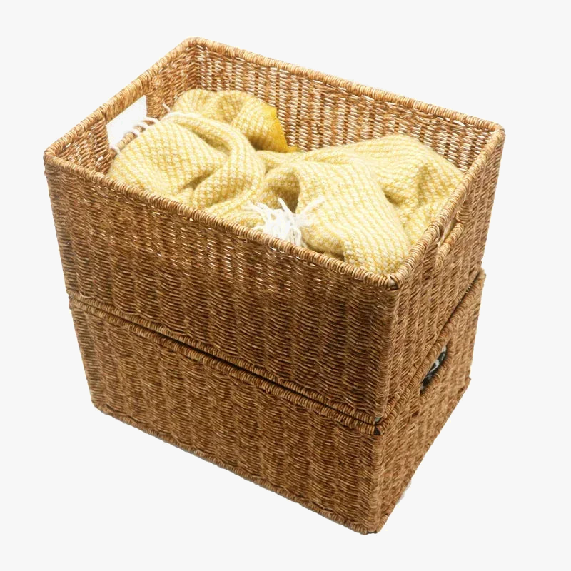 Rectangular rattan basket for various storage - view 4