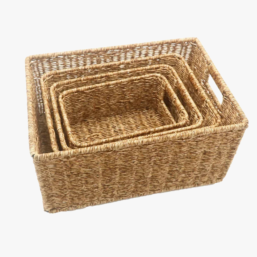 Rectangular rattan basket for various storage - view 5