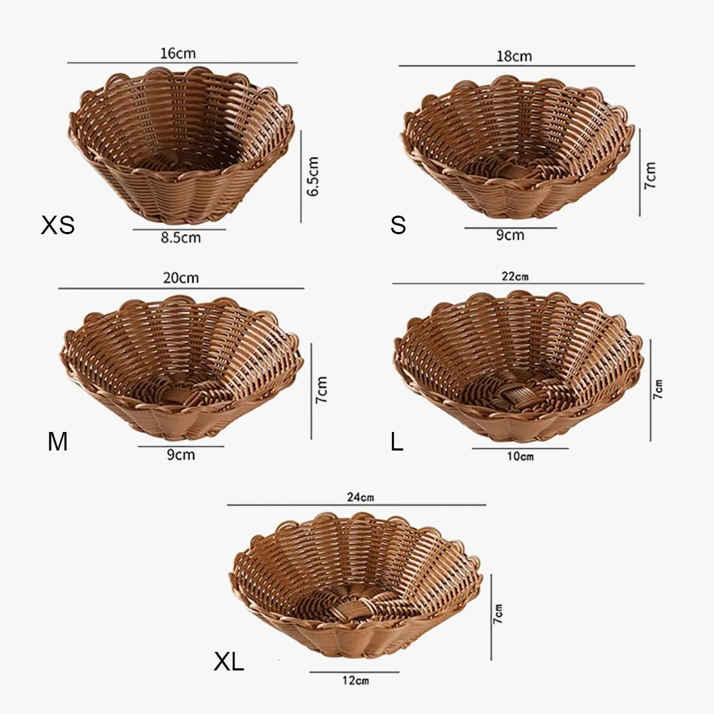 Wicker round basket for storing various objects - view 6