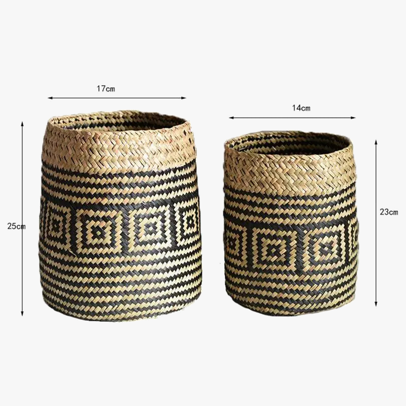 Hand woven basket for flowers and decorative plants - view 6