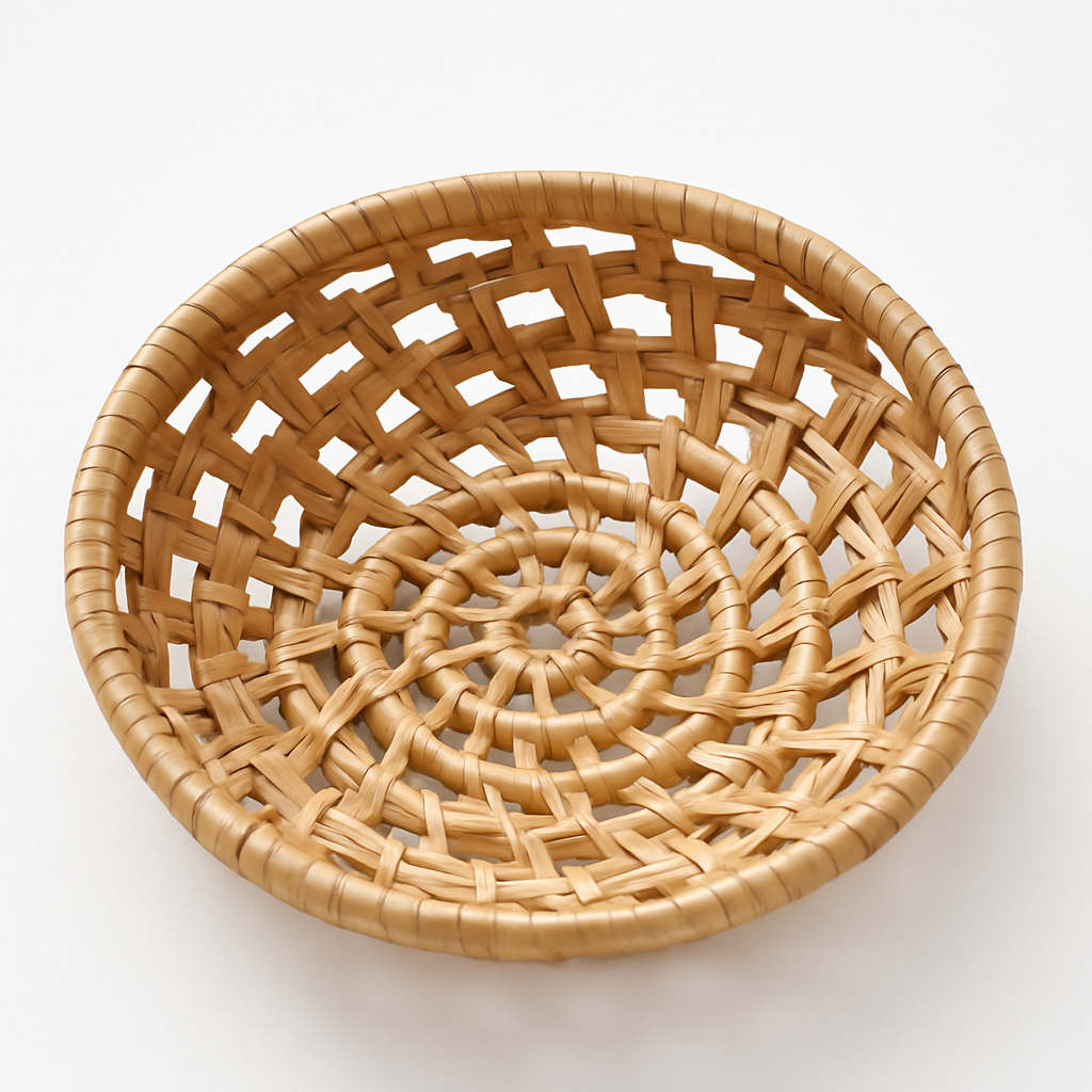 Hand woven basket for storing bread and fruit - view 9