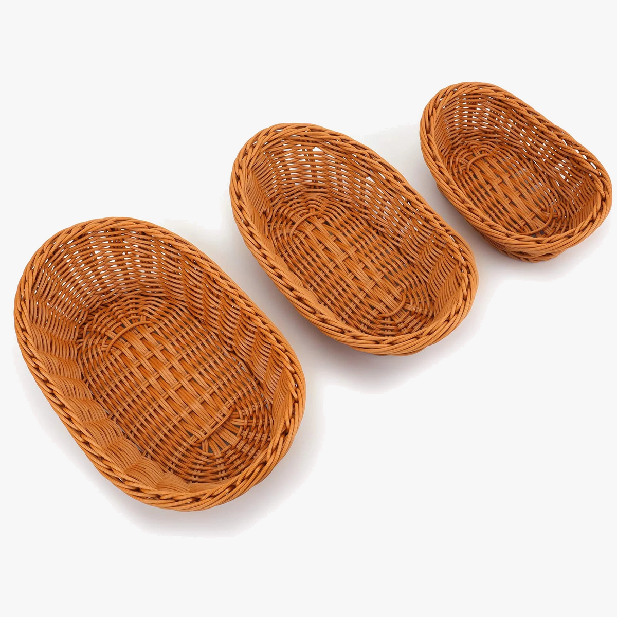 Oval braided basket for storing fruits and cosmetics - view 4