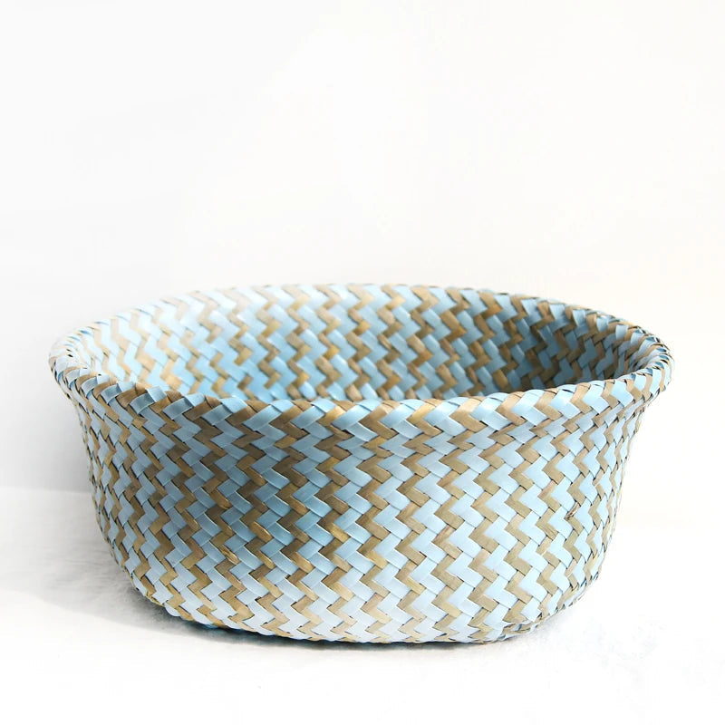 Boho wicker storage baskets hand-made foldable decoration - view 4