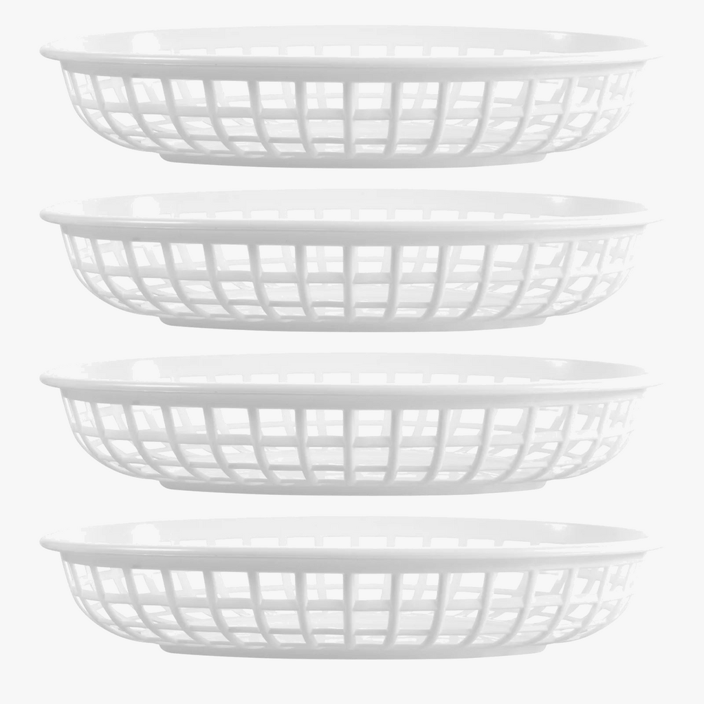 Plastic service baskets for fast reusable food - view 7