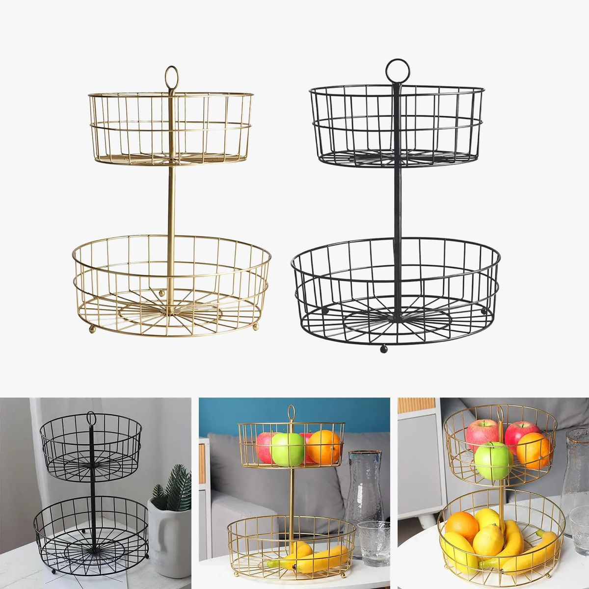 Fruit baskets and decorative bread bowl for kitchen and table - view 4