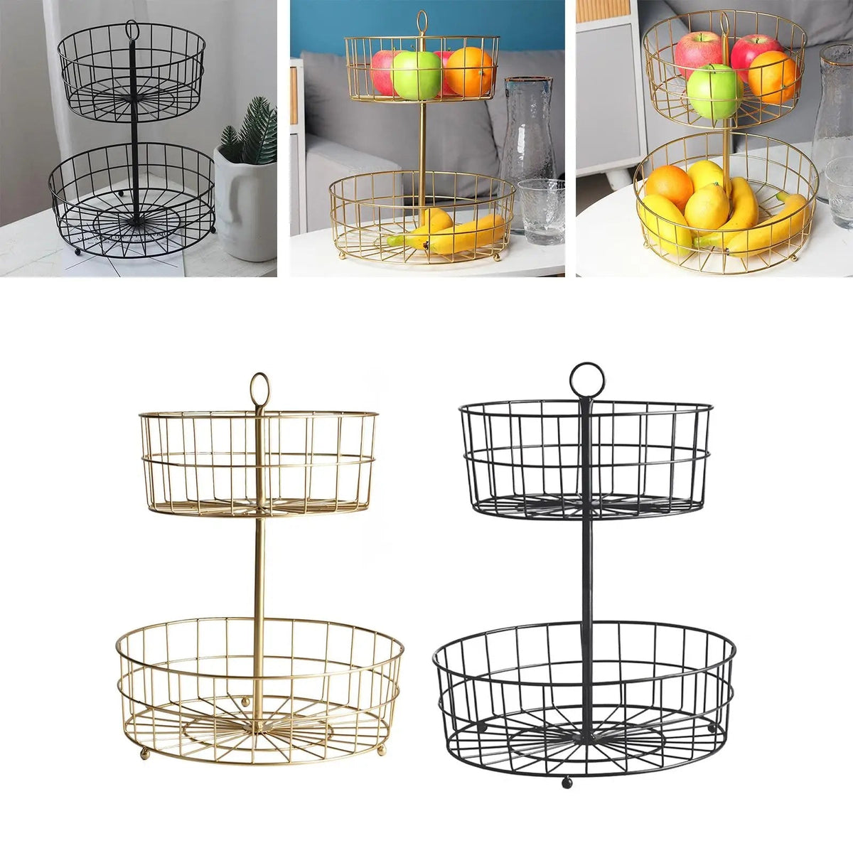 Fruit baskets and decorative bread bowl for kitchen and table - view 5