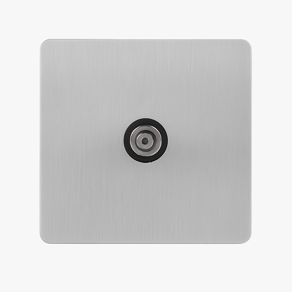 Vintage Metal Double Switch Panel with USB Port