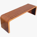 Outdoor park with bench for public and leisure areas