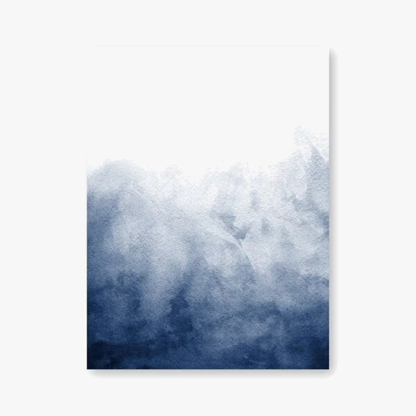 Abstract Oceanic Watercolor Canvas Wall Art, Design 1PH4203