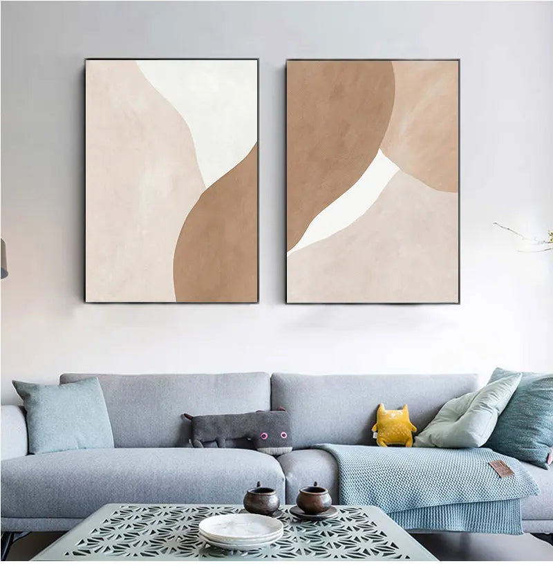 Abstract geometrical modern decorative painting for interior
