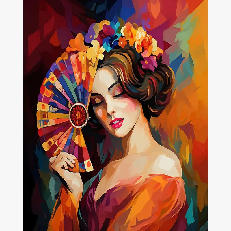 Modern painting by flower numbers handicrafts for adults