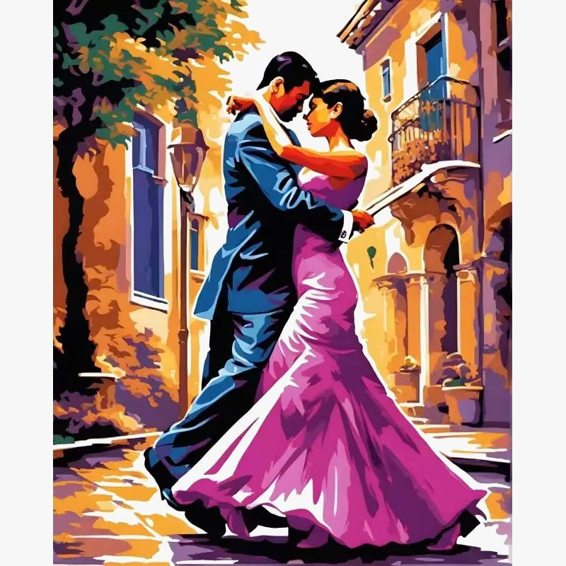 Modern painting by flower numbers for adult decorative