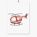 Fire Truck Ambulance and Plane Kids Wall Art, Design Je