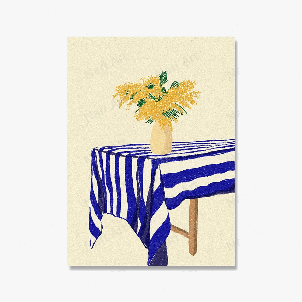 Wall painting lemon fruits decorative summer under palm trees