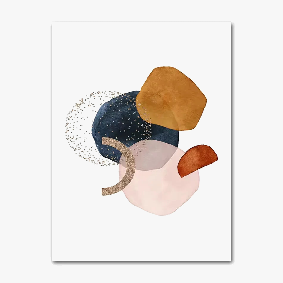 Abstract Nordic Oil Mural Canvas Print, Design K